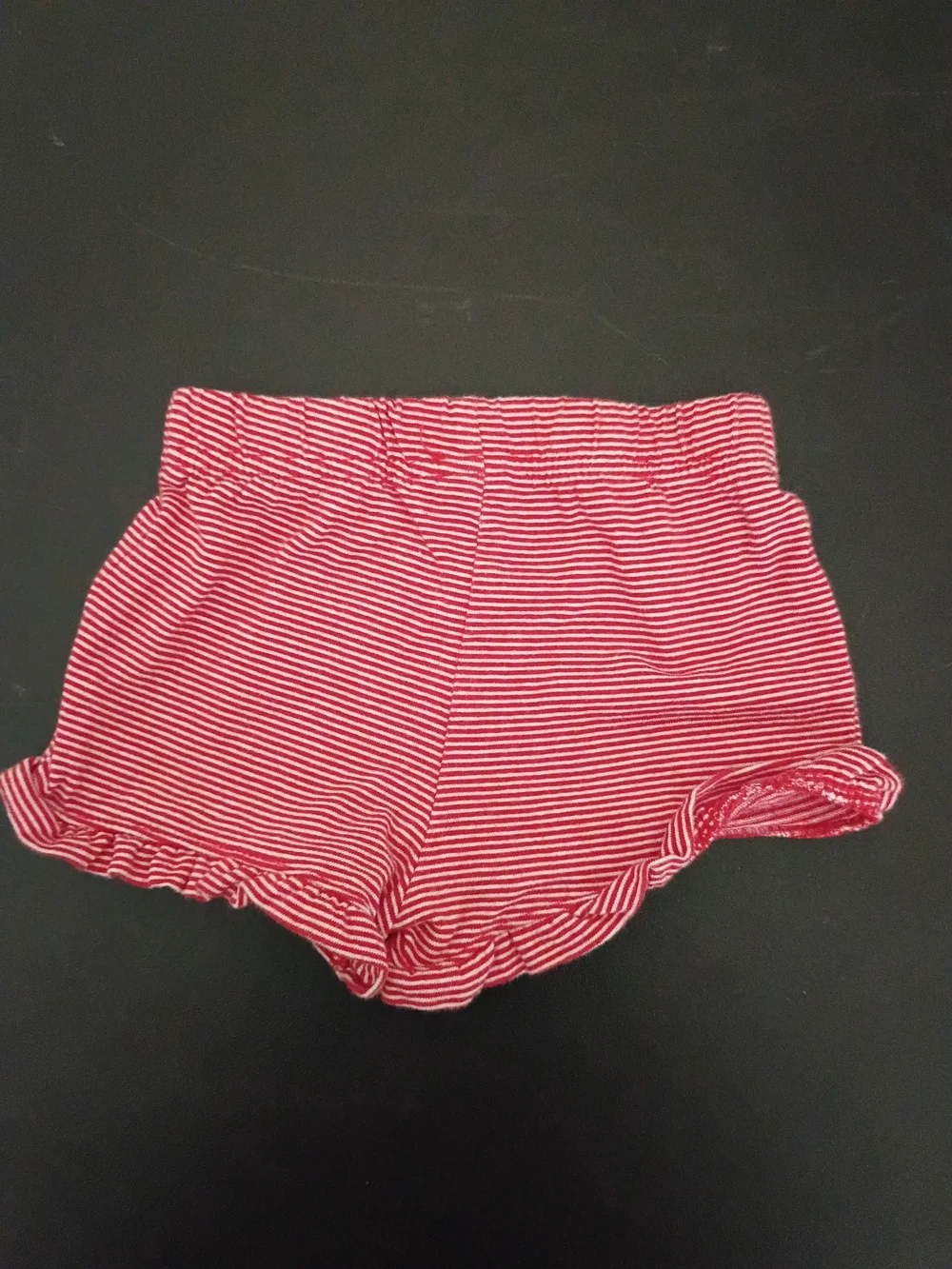 Child of Mine by Carter's Baby Girls Red Striped Ruffle Shorts Size 12M